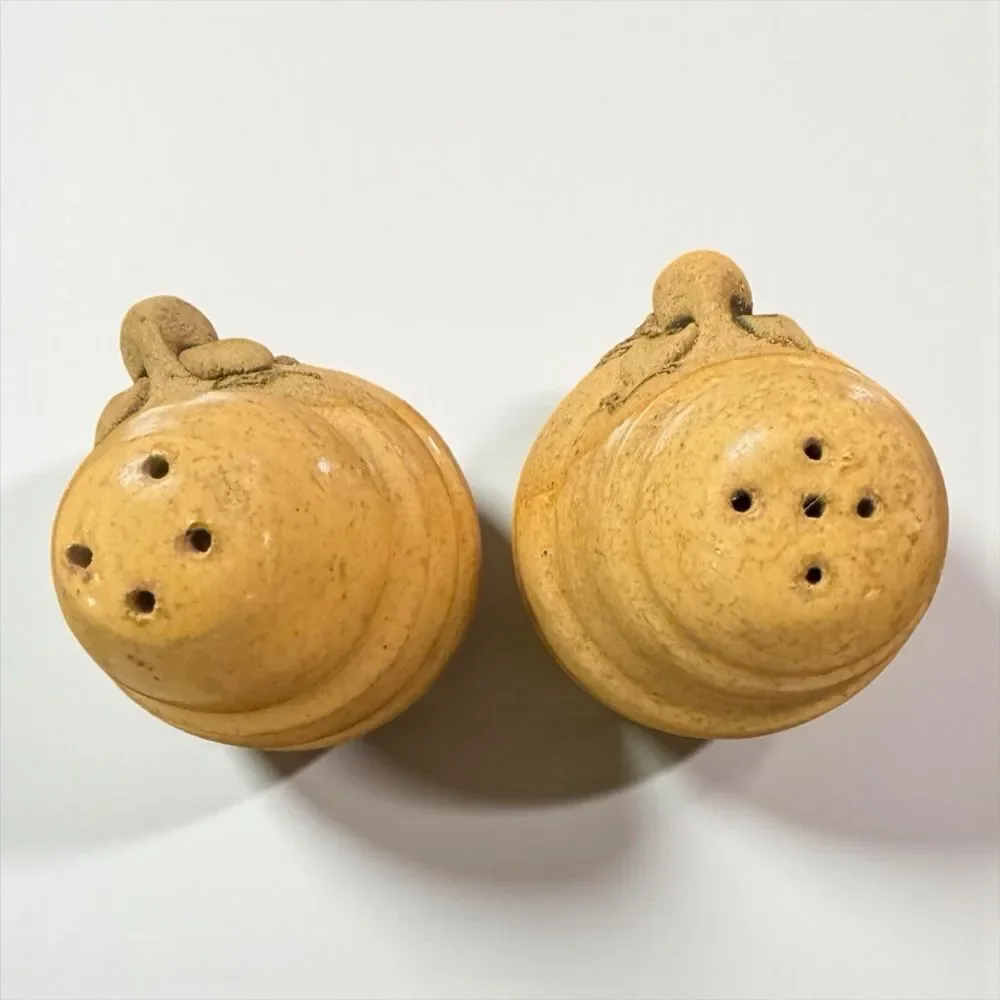 Vintage Handmade Studio Pottery Funny Face Salt and Pepper Shakers